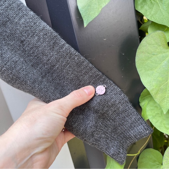 Calia Top Sweater Mock Neck Knit Womens XS Gray Long Sleeve - Picture 7 of 9